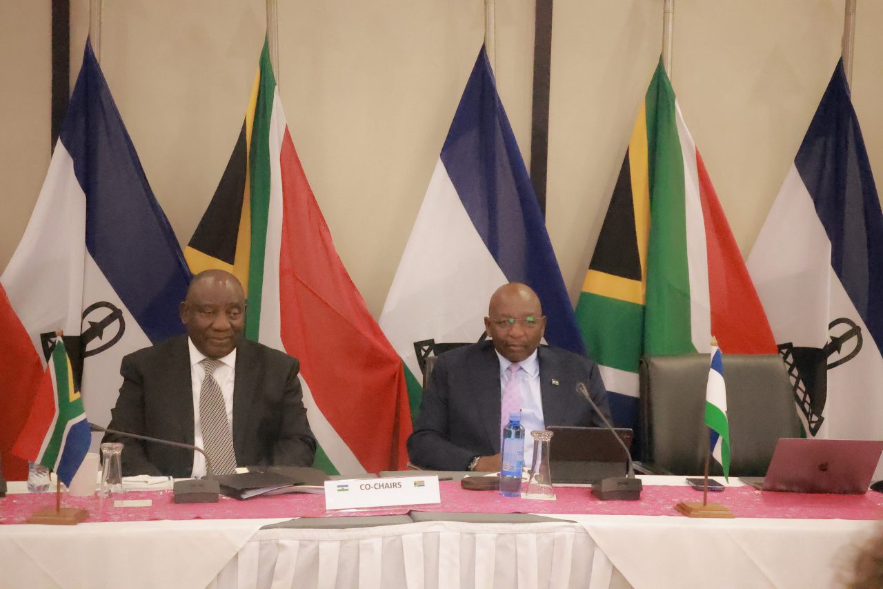 High powered delegations from Lesotho and South Africa, led by the host, Prime minister Samuel Matekane and President Cyril Ramaphosa of South Africa